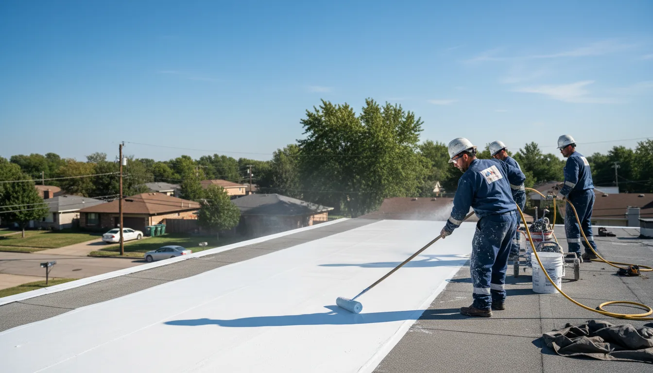 Commercial roof coating in Mazon, IL near me